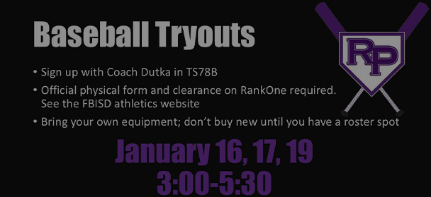   baseball tryouts rphs baseball crossed bats logo 